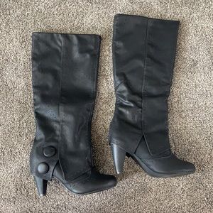 Not Rated Black boots size 8 1/2, fits like an 8.